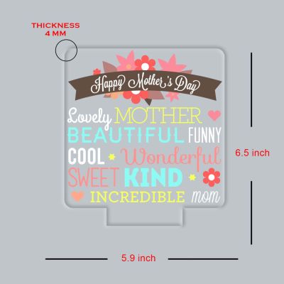 Heartfelt Inspirational Lamp for Mom – Warm White LED USB Light